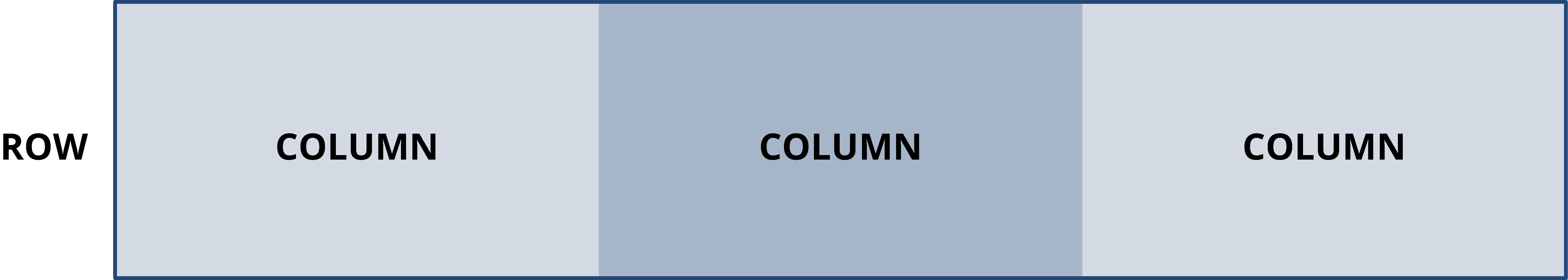 Row with three columns example